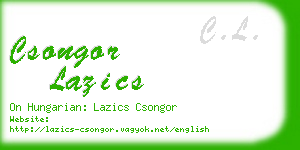 csongor lazics business card